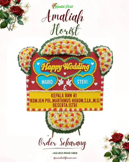 Papan Bunga Pernikahan Pegangsaan